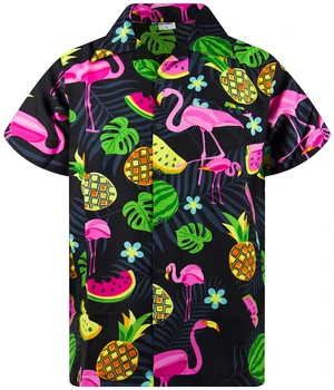 Гавайская рубашка Рубашки С Цветами Тропических растений, Мужские Блузки Для Занятий, Рубашка С Цветочным Отворотом, Кубинские Камзолы, Мужская Одежда, Однобортный