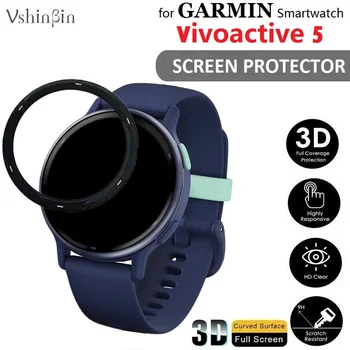 100ШТ 3D-защитная пленка для смарт-часов Garmin Vivoactive 5 с полным покрытием из прозрачной пленки PMMA HD