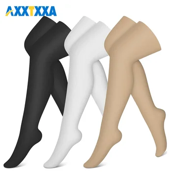 AXXTXXA 1 Пара Компрессионных Носков До колена, Компрессионные Носки для Женщин и Мужчин, Чулки для Бега, Езды На велосипеде, Спортивные