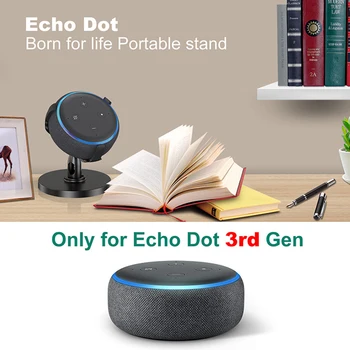 Для настольной подставки Amazon Echo Dot 3rd с регулируемым кронштейном на 360 ° для Echo Dot 3rd/Outlet Wal