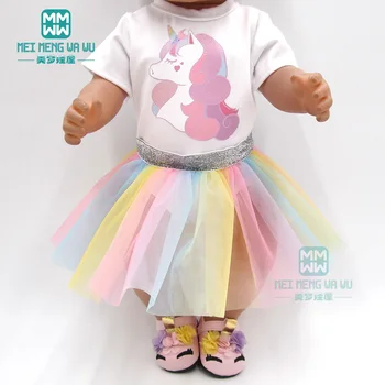 Модная кукольная одежда для новорожденной куклы 43 см и платье американской принцессы в подарок для девочки