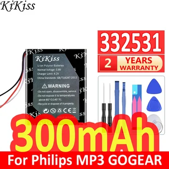 Мощный аккумулятор KiKiss емкостью 300 мАч 332531 для Philips MP3 gogeer Spark 2 ГБ 4 ГБ цифровых батарей