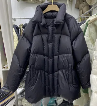 Зимняя женская одежда 2023 года, новый пуховик, мягкая и утолщенная теплая куртка из белого гусиного пуха