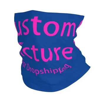 Персонализированное фото с логотипом, Зимняя повязка на голову, грелка для шеи, мужской Женский шарф для лыжной охоты, индивидуальная бандана с принтом 