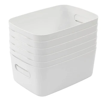 Ящик для хранения, прямоугольные пластиковые корзины для хранения, Органайзер для шкафа для кухни, дома
