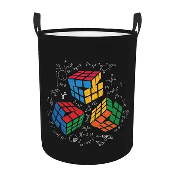Классный Математический Кубик Rubik Rubix Rubics Player Cube Для любителей математики Корзина для белья Складная Корзина для хранения игрушек для учителей Корзина для одежды для детей