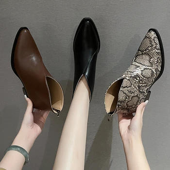 Ботинки, женская обувь, Новинка 2023 года, Роскошная дизайнерская зимняя обувь, модные черные ботинки 