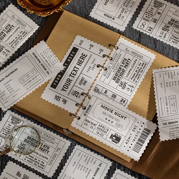 50 листов в упаковке Блокнот для заметок Ретро материал серия чеков с памятью материал альбома для записей декоративная основа бумажный билет