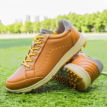 Мужская обувь для гольфа без шипов, водонепроницаемая спортивная обувь для гольфа, легкие уличные кроссовки для гольфа, мужские нескользящие спортивные кроссовки для игроков в гольф