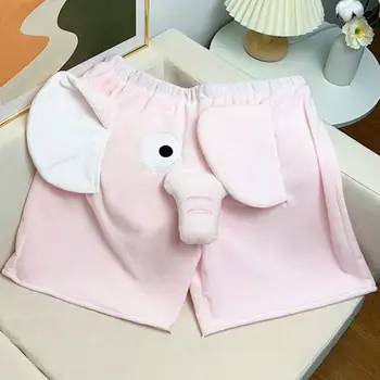 Пижамные шорты Супер Мягкий Мультяшный Милый Слон Дышащие Летние женские брюки для сна Пижамные шорты Пижамная одежда