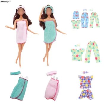 1 комплект 30 см, кукла 1: 6, кукла ручной работы, пижама + маски для глаз, халат, кукольная одежда для повседневной носки, одежда для девочек, аксессуары для кукол, игрушечный костюм