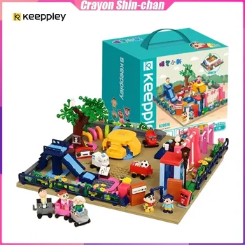 Строительные блоки Keeppley Crayon Shin-chan, аниме, украшение сада, сборка пазлов, игрушки, подарки на день рождения для мальчиков и девочек