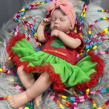 50 см Готовые куклы Reborn Baby LouLou Girl Рождественский подарок Реалистичная силиконовая виниловая новорожденная 3D кожа С видимыми венами Игрушки своими руками