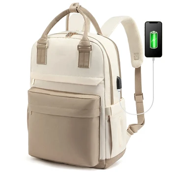 Новый женский модный рюкзак большой емкости, рюкзаки для ноутбука с USB, портативная дорожная сумка, школьный рюкзак, Женские сумки, держатель, посылка подарков
