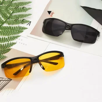 НОВЫЕ антибликовые очки ночного видения для водителя, очки для ночного вождения с улучшенным освещением, модные солнцезащитные очки, аксессуары для автомобиля
