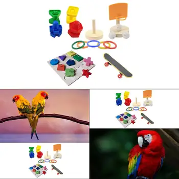 Разноцветные игрушки для жевания птиц для попугаев Какаду