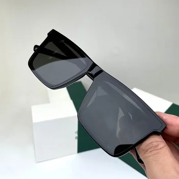 2024 Новые солнцезащитные очки Мужские линзы для вождения с защитой от ультрафиолета, Оттенки очков в стиле ретро с буквами без оправы, Роскошные Винтажные Солнцезащитные очки, Аксессуары для теней