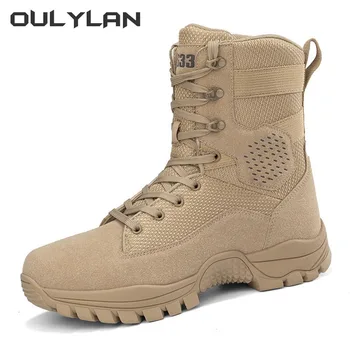 Уличные военные тактические ботинки, мужские армейские спортивные тренировочные боевые ботинки для пустыни, альпинизма, кемпинга, пеших прогулок, ботильоны для мужской обуви