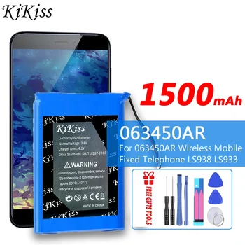 KiKiss 1500 мАч Сменный Аккумулятор Для 063450AR Беспроводной Мобильный Стационарный Телефон LS938 LS933 + Бесплатные Инструменты