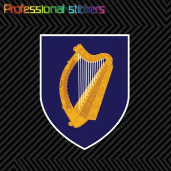 Ирландский Герб Наклейка Наклейка Самоклеящаяся Виниловая Ирландия Флаг IRL IE Наклейки для автомобилей, велосипедов, ноутбуков, Мотоциклов