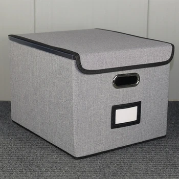 Складной Тканевый ящик для хранения с крышкой, Подвесной ящик для хранения файлов и белья