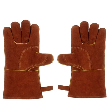 Сварочные перчатки Прочные перчатки, защищающие от ожогов, перчатки из огнестойкой ткани, сварочные перчатки для барбекю