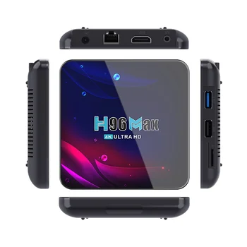 H96 Max Android 11 Smart TV Box 4K Hd Smart 5G Wifi Bluetooth Ресивер медиаплеер HDR USB3.0 Tv Box EU Plug