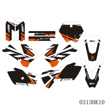 Полная графика, наклейки, фон мотоцикла, Пользовательское название номера для KTM SX85 SX 85 2006 2007 2008 2009 2010 2011 2012