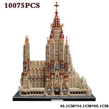 Строительные блоки испанской архитектурной церкви MOC в Барселоне, Sagrada Familia Строительный комплекс 