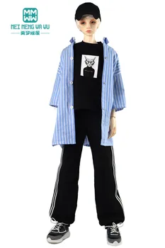 Модная рубашка в синюю полоску Подходит для 68-75 см BJD дядя кукла одежда Сферический шарнир аксессуары для кукол