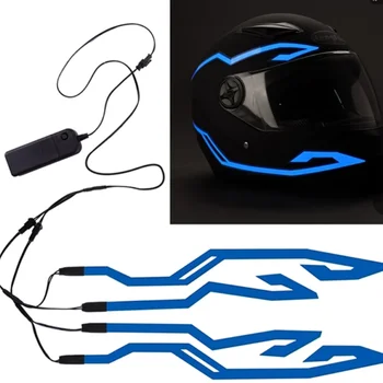Обновите фонарь на мотоциклетном шлеме с батарейным питанием, наклейку на шлем для ночной езды, 3 светодиодных фонаря на шлеме