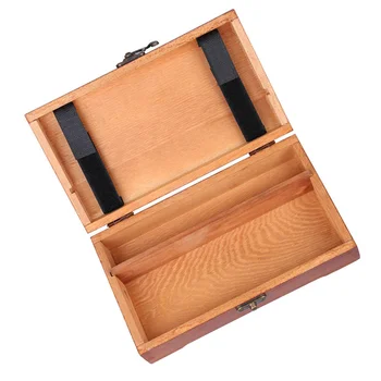 Декоративная коробка для ручек + Практичный держатель Контейнер, футляр для хранения вырезок из соснового дерева, Деревянный ящик для хранения ребенка