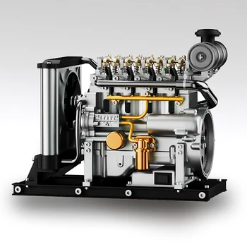 300шт + 3d модель дизельного двигателя DIY металлическая сборка может запустить мини-двигатель механическая сборка игрушки