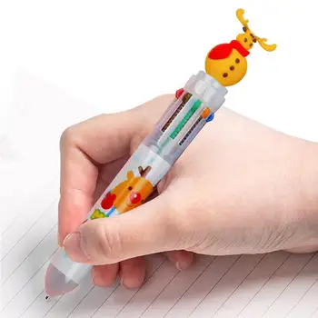 Многоцветная ручка Выдвижная Рождественская шариковая ручка Многоцветная Рождественская шариковая ручка Многоцветная с плавным почерком И