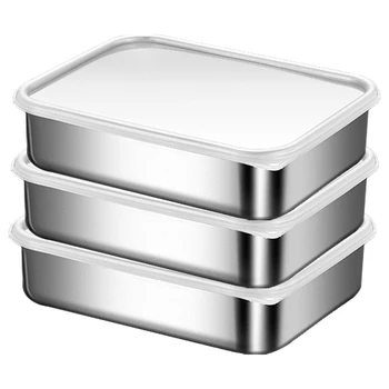 Контейнер для хранения продуктов Bento Box с герметичной силиконовой крышкой, который можно мыть в посудомоечной машине для хранения продуктов