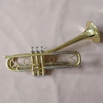 Лидер продаж, качественная труба Bb Си бемоль, Латунные посеребренные Профессиональные Музыкальные инструменты для трубы с кожаным чехлом