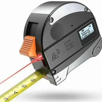 Лазерная измерительная лента B50 40 м, выдвижная цифровая электронная рулетка, рулетка из нержавеющей стали, многоугловой измерительный инструмент