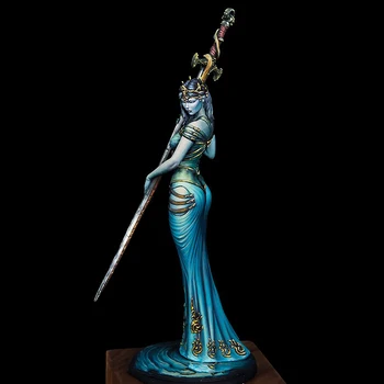 Разобранная подставка для древней женщины-воина 1/24 с мечом, фигурка из смолы, наборы миниатюрных моделей, Неокрашенная
