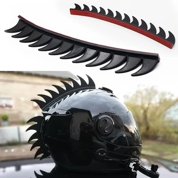 Резиновый байкер для мотокросса Ирокез Байкерский шлем Ирокезы Шипы Мотоциклетный шлем Наклейка с ирокезом