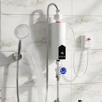 Электрический водонагреватель мгновенного действия мощностью 5500 Вт, мини-электрический водонагреватель мгновенного действия без бака для горячей воды, нагреватель для мытья ванной кухни.