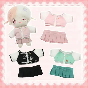 Модный комплект одежды для куклы, новый костюм в стиле мини-академии, 3 цвета, кукольная куртка, юбка, 20 см, хлопковая кукла/1 / 12 кукол