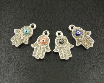 7 шт. Серебристого цвета/позолоченный Соединитель для ручного браслета Фатима Хамса, металлический браслет, ожерелье, распродажа ювелирных изделий
