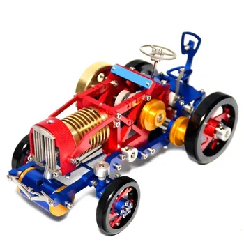 Комплект модели двигателя трактора Стирлинга с вакуумным пожаром, модель трактора из алюминиевого сплава, игрушка с двигателем внешнего сгорания, подарок для подростков