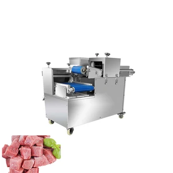 Автоматическая машина для нарезки свежего мяса кубиками Из нержавеющей стали, Нарезка крупных морепродуктов, говядины, свинины одноразовыми кубиками