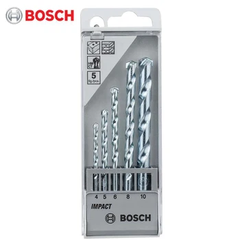 Bosch 2608590090 Ударная дрель Из пяти частей (4/5/6/8/10 мм) Для ручной Электрической дрели, подходит для работ по бетону/Каменной кладке/плотницким работам