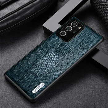 LANGSIDI Роскошный Кожаный Чехол Для Samsung Galaxy Note 20 ultra S20 Plus a50 a70 a8 2018 S9 s10 a51 a71 из натуральной кожи
