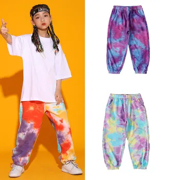 Детские брюки, Весенне-осенние Брюки для детей, Спортивные штаны в стиле Хип-хоп с завязками для девочек И мальчиков, Кросс-брюки, Спортивная одежда для подростков
