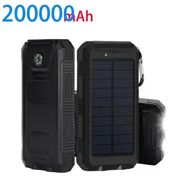 Трехзащитный Солнечный Мобильный Источник Питания Наружный Зарядный Банк Большой Емкости Солнечная Зарядка Телефона 200000mah