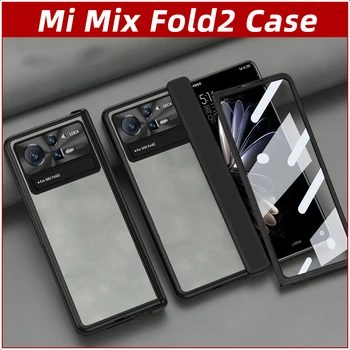 Для Xiao Mi Mix Fold 2 чехол, защитный От Падения чехол Mix Fold2 Из Кожаного Материала, встроенная защитная пленка для экрана и держатель Телефона
