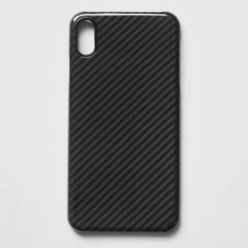 Глянцевый Черный Чехол из Арамидного Волокна для iPhone Xsmax Carbon Fiber Cover Super thin light Business iPhone XS Max Cover Shell